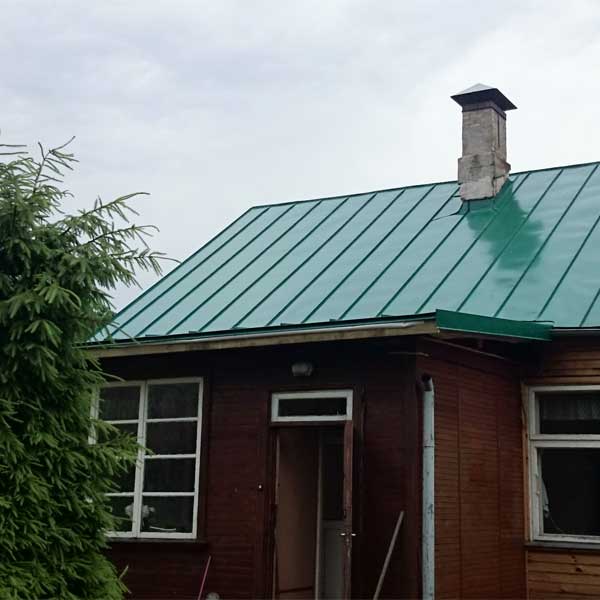 Фальцевая кровля зеленая